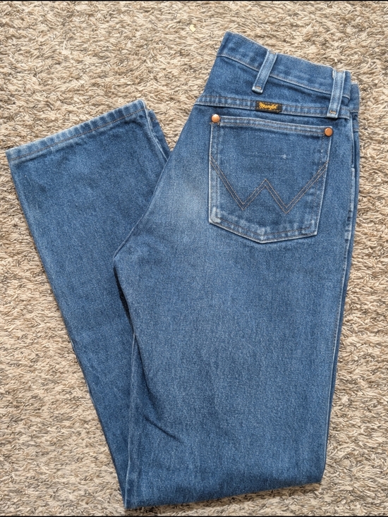 Wrangler Other - Wrangler Blue Denim Jeans  30x32 Men's 13awz Cowboy Cut A001 5 Pocket Button Zip